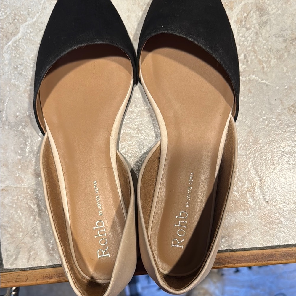ROHB Black and Cream Flats